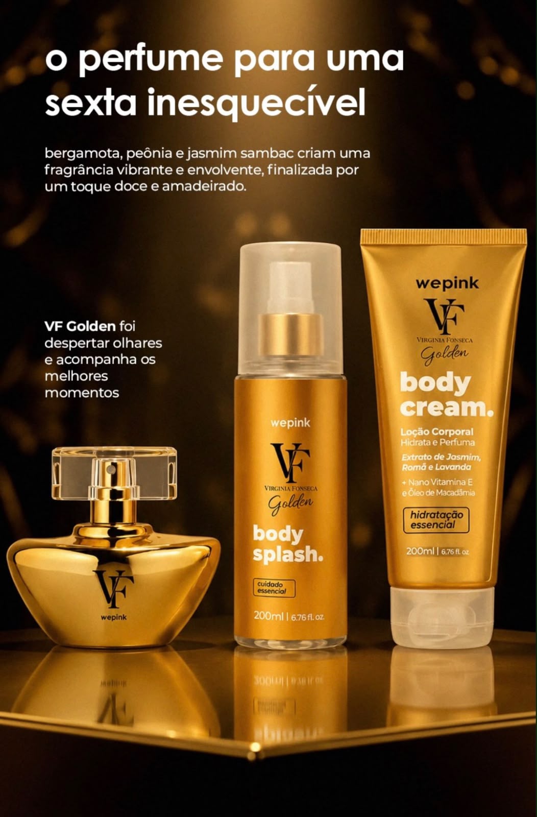Kit Wepink VF Golden - Perfume , Body splash & Body Cream