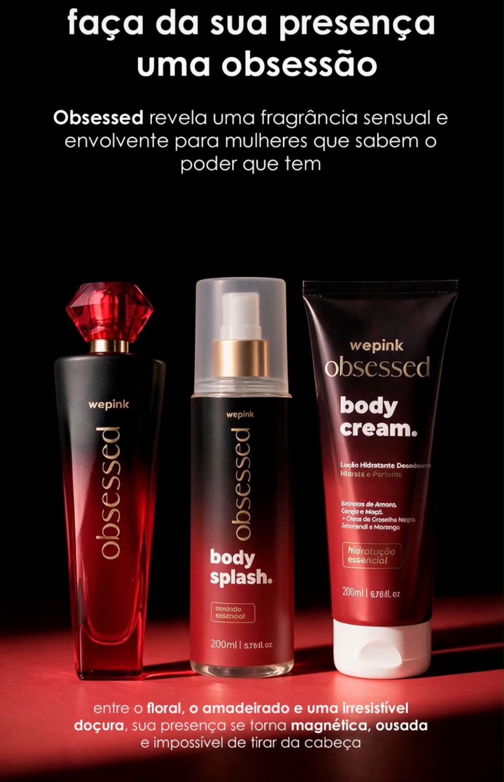 Kit Wepink Obsessed - Perfume, Body Splash & Body Cream
