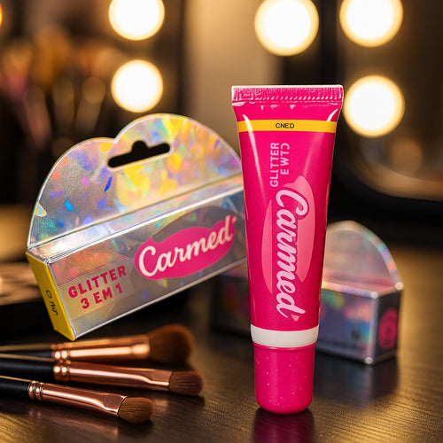 Carmed Lip GLoss -  Rosa Holográfico Glitter